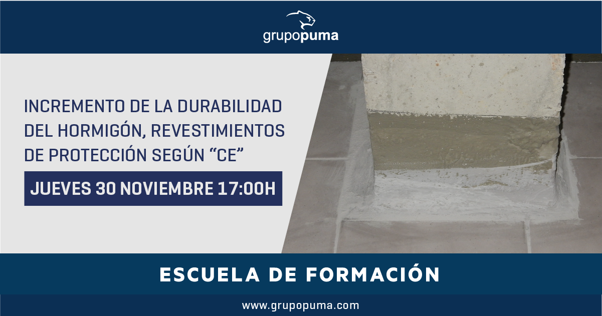 ➡ Incremento de la durabilidad del hormigón con revestimientos de protección según el Código Estructural. Mortero de reparación con inhibidores de corrosión.