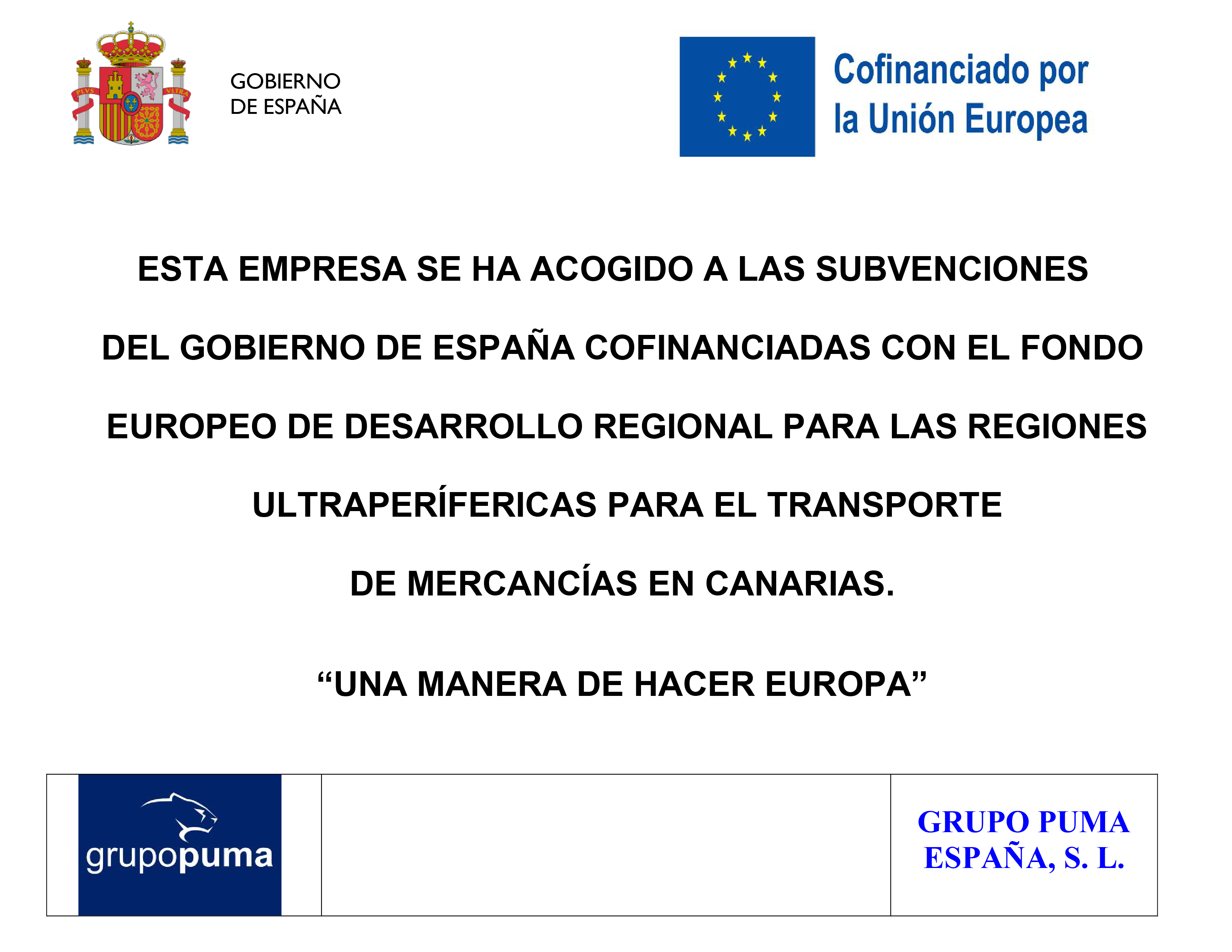 Subvención del Gobierno de España para el transporte de mercancías a Canarias