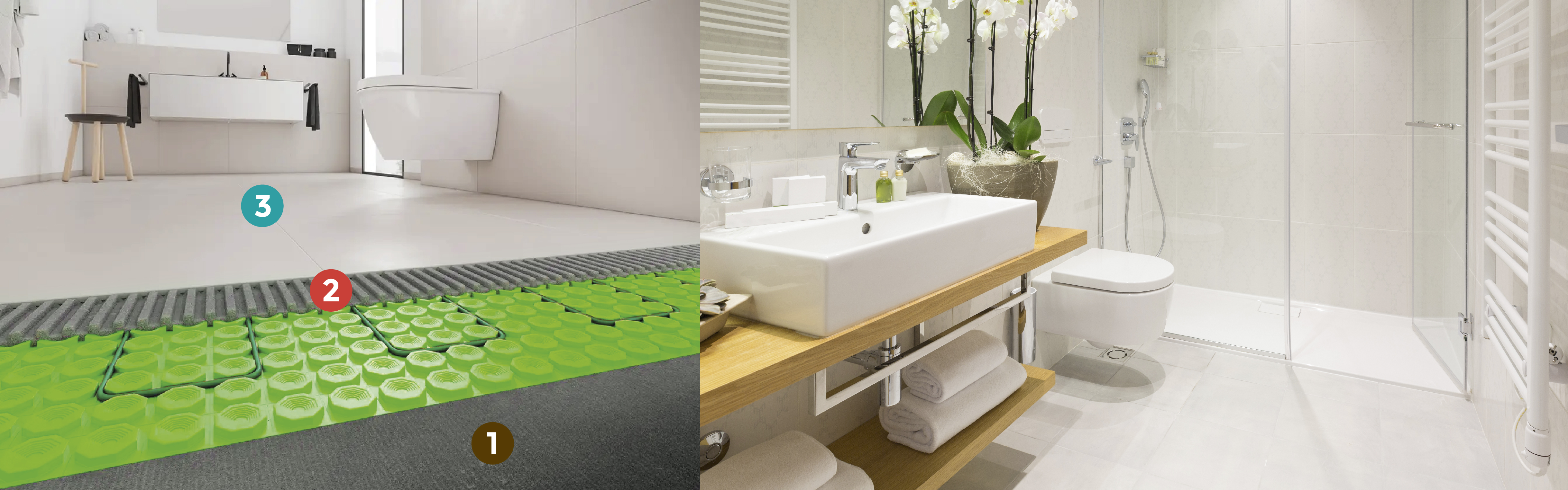 Pose de carrelage (Chauffage central)